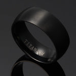 8mm Black Titanium Steel Ring - My Store
